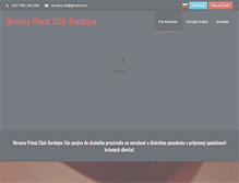 Tablet Screenshot of nirvanaclub.sk